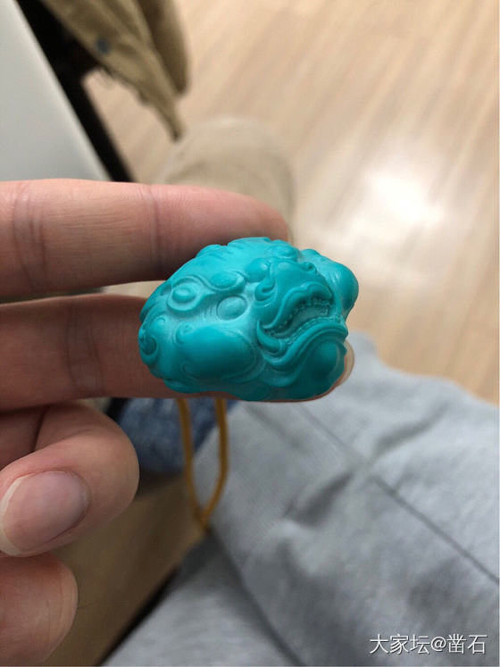 晒晒出你的绿松石雕件_挂件松石