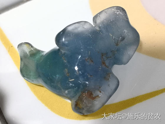 海蓝宝小狗摆件_摆件