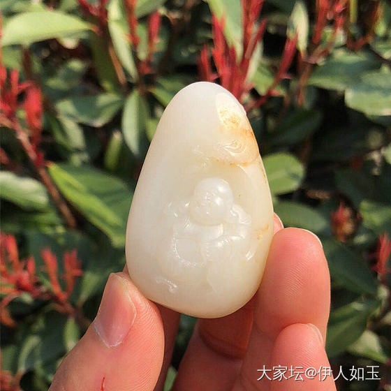 无论困境逆境顺境仙境，心境都要如佛，宽容大度，笑口常开。

笑佛（图1⃣️2⃣️3⃣️）
材..._挂件和田玉