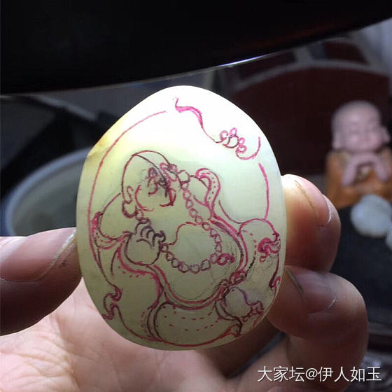 无论困境逆境顺境仙境，心境都要如佛，宽容大度，笑口常开。

笑佛（图1⃣️2⃣️3⃣️）
材..._挂件和田玉