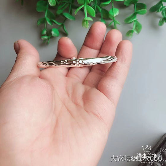 洪生家的南瓜镯一对_银
