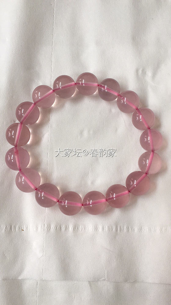 莫粉星光手链_粉晶
