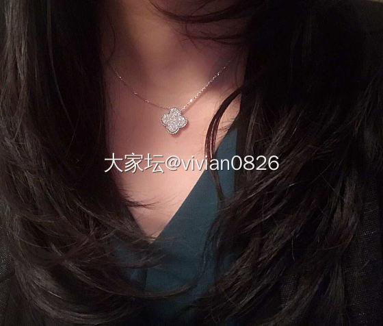 小花花项链来啦。一个字美！_项链钻石