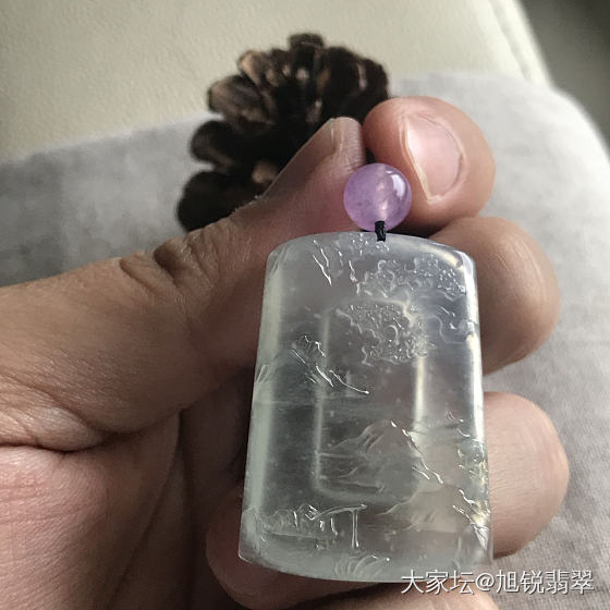 雕刻山水牌_翡翠