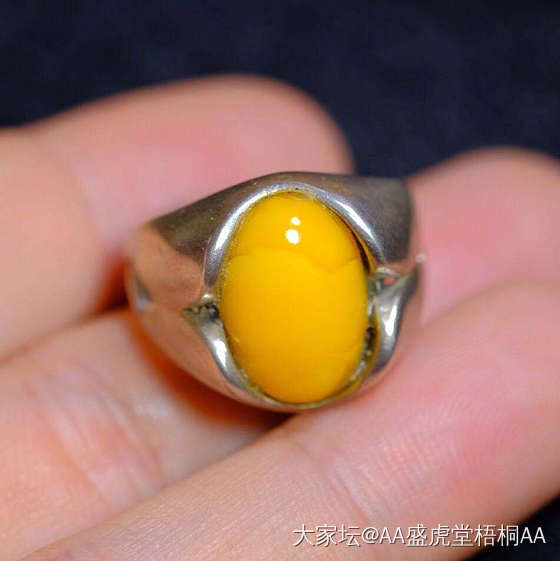 天然西亚老蜜蜡_戒指蜜蜡