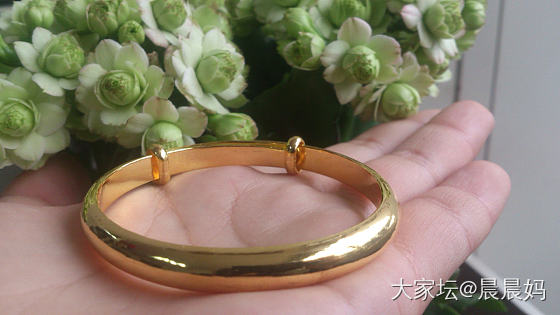 坛里有姐妹打过这款金镯么？_手镯打金金