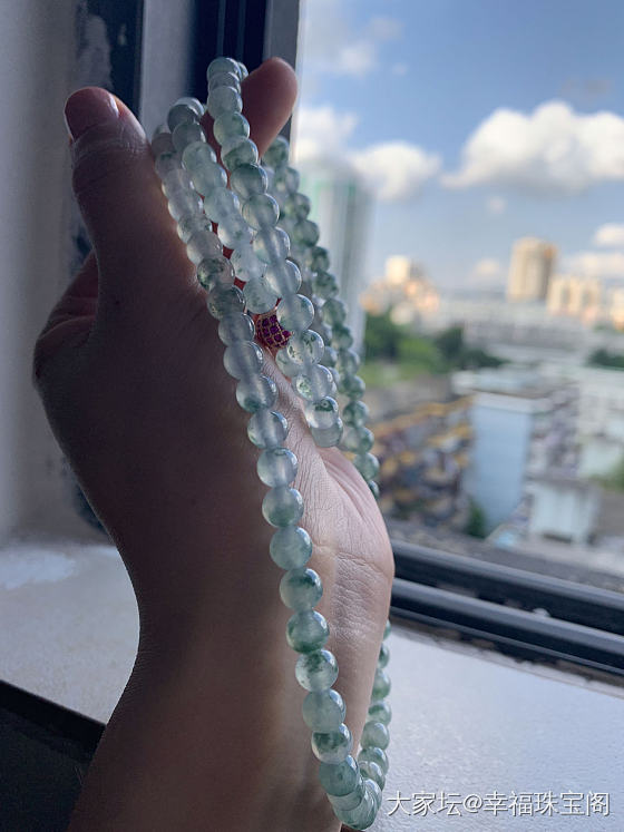 莎草江汀漫晚潮,翠华香扑水光遥_珠串翡翠
