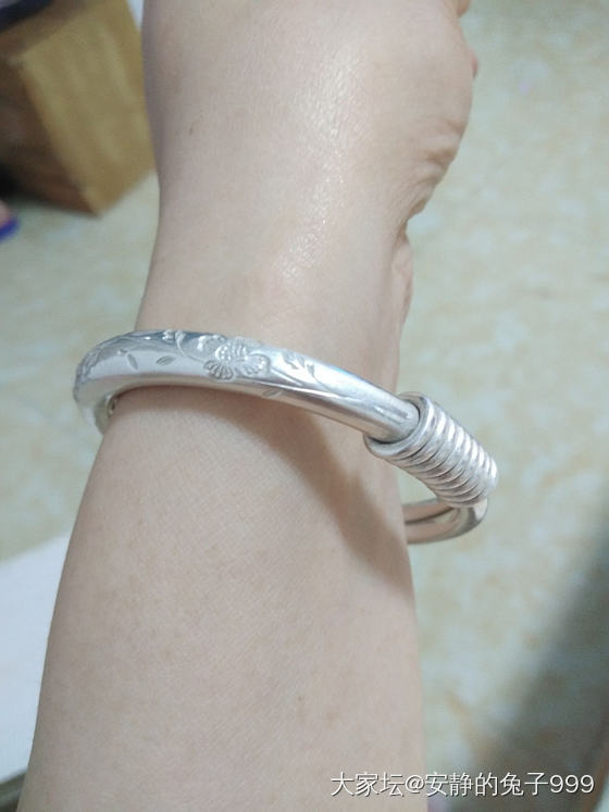 饶记兰花_手镯银