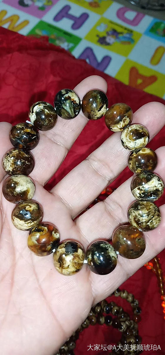 抚顺琥珀之花珀，翳珀_珠串琥珀
