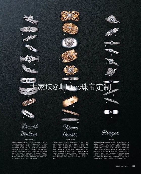 收集到的各大名牌的婚戒系列（下）_戒指