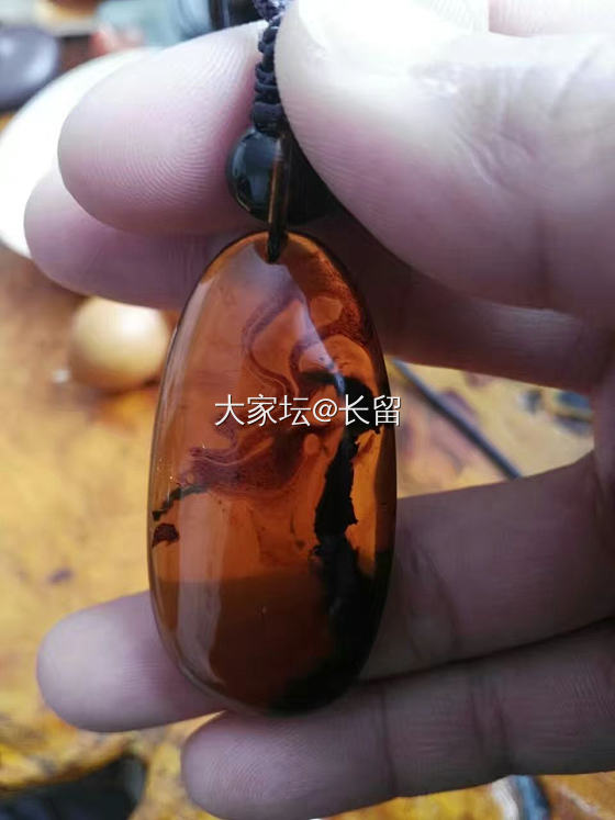 以前买料子自己做出来的一个……_琥珀蜜蜡