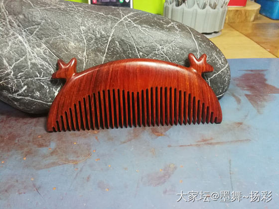 小叶紫檀鹿角木梳_小叶紫檀梳子