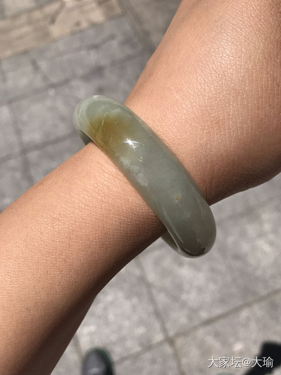 我又搞了件奇怪的玩意儿🦖🦖🦖绿豆汤的既视感🌪🌪🌪123室内无灯光，456室外强阳..._手镯翡翠