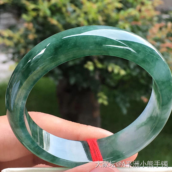 圈口54-14.3-7.5冰绿花正圈手镯 完美花色鲜艳飘逸饱满_手镯翡翠