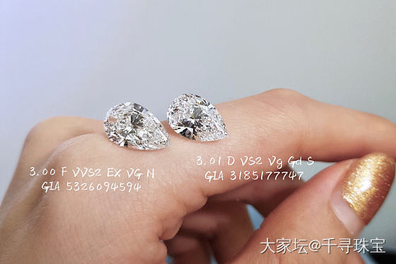 水滴钻 3克拉 D F色 GIA现货_钻石千寻珠宝