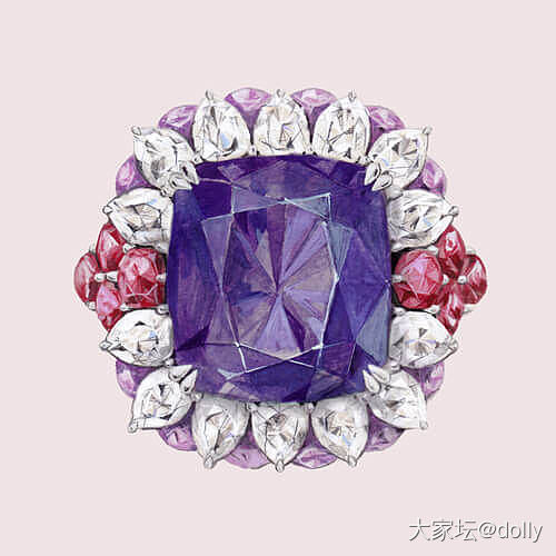 harry winston 的candy系列_戒指镶嵌彩色宝石