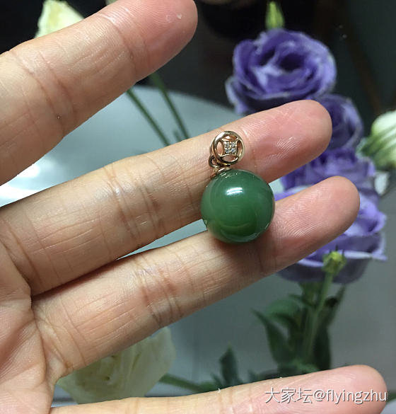 求购一个这样的碧玉珠_挂件和田玉