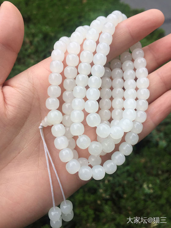 白玉念珠📿️老型108串_珠串和田玉