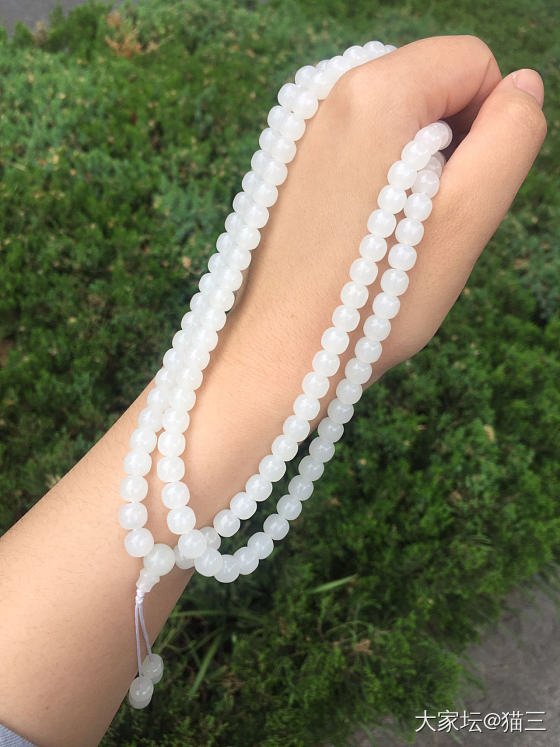 白玉念珠📿️老型108串_珠串和田玉