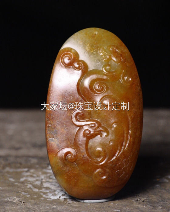 龙凤呈祥籽料吊坠，是我喜欢的主题～寓意很好(✪▽✪)_和田玉
