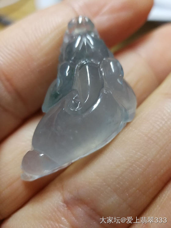 刚到手的丑丑的金蟾_挂件翡翠