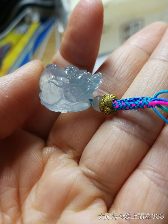 刚到手的丑丑的金蟾_挂件翡翠