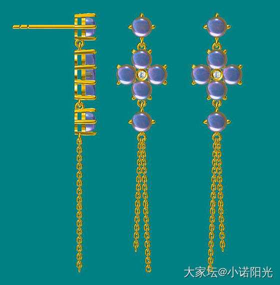 投票征求大家的意见，看看喜欢哪款蓝月光耳线？_耳线月光石