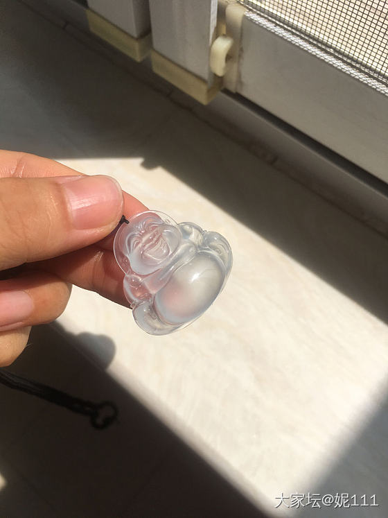 刚入手的高冰佛公，还没时间去镶嵌_挂件翡翠
