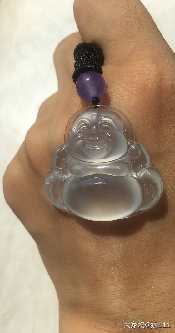 刚入手的高冰佛公，还没时间去镶嵌_挂件翡翠