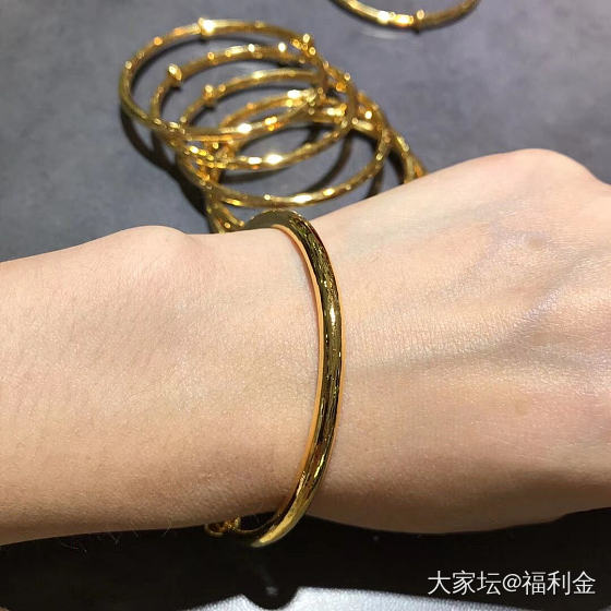实心光面推拉镯现货_手镯金福利社