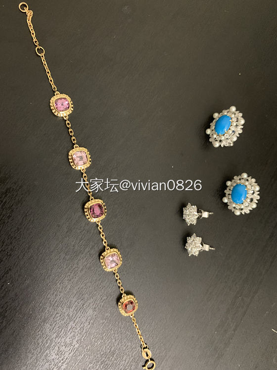 最近乱入的几样东西 戒指 耳钉 手链_蓝宝石尖晶石松石首饰