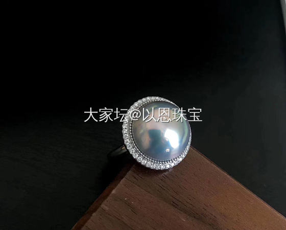 15-16MM裸珠马背镶嵌18K金，钻石💎或者锆石都可以，根据预算来_珍珠