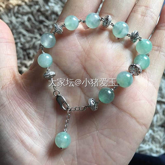 阳绿圆珠手链_挂件翡翠