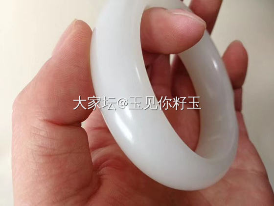 借此帖怀念一下我的大白籽镯纸，至此只能看看手机里的老照片了…_和田玉