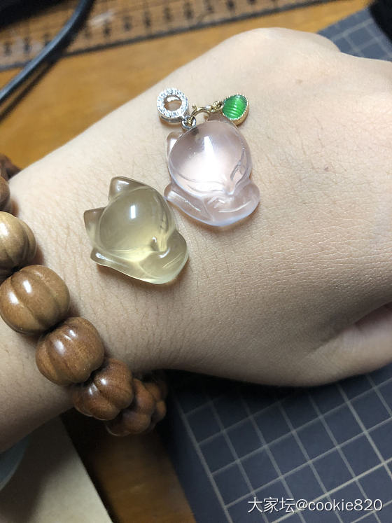 翻出两只小狐狸_水晶