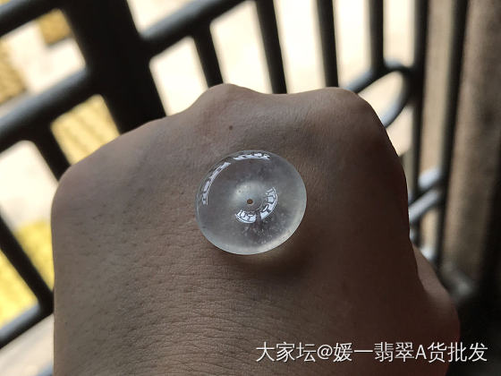雪花棉晶莹剔透平安扣_翡翠