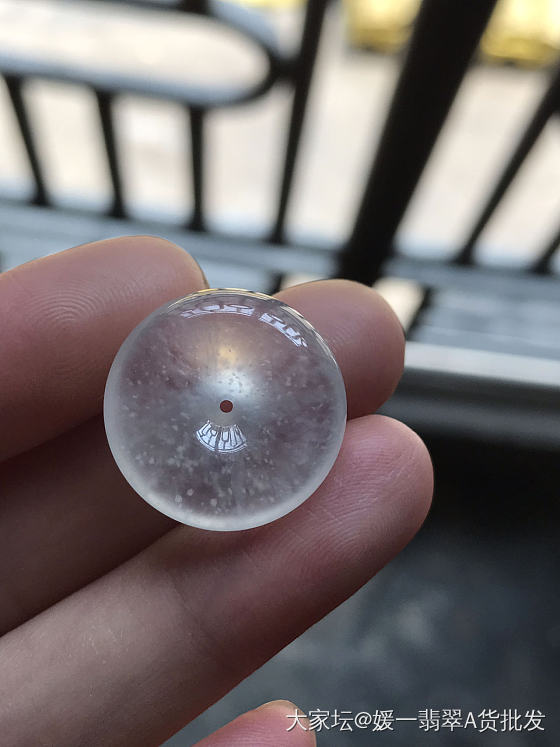 雪花棉晶莹剔透平安扣_翡翠