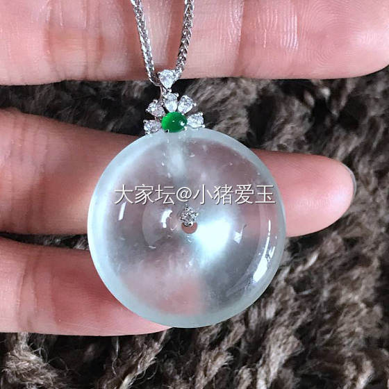 玻璃种平安扣_挂件翡翠