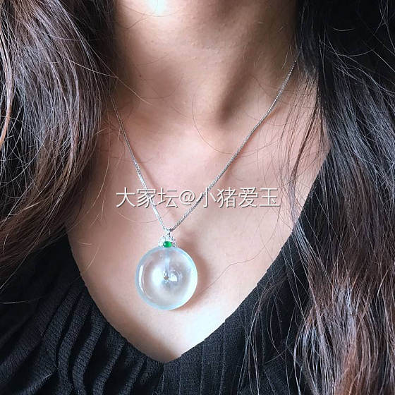 玻璃种平安扣_挂件翡翠
