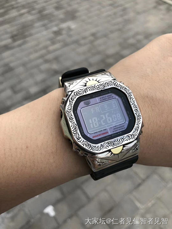 晒晒让小光头斯基改造的手表_卡西欧银