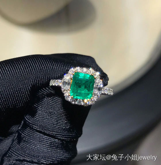 极微油珍品祖母绿戒指_祖母绿