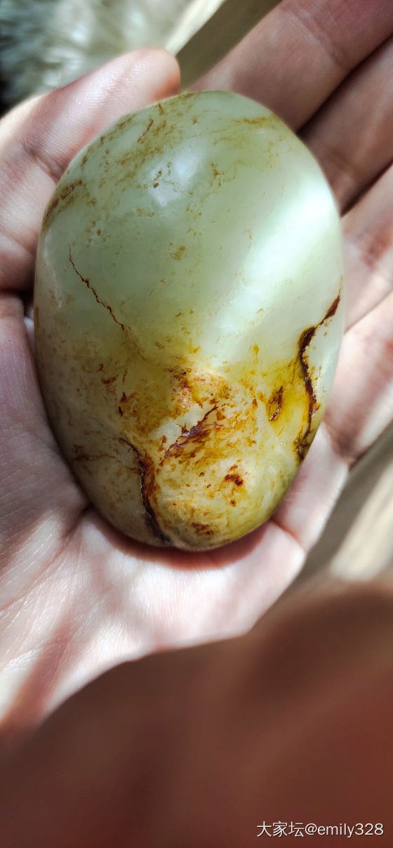 刚入的和田玉手把件_把玩件和田玉