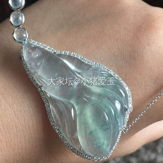 高冰飘花果冻孔雀鱼_挂件翡翠