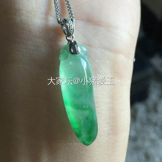 高冰阳绿福瓜_挂件翡翠