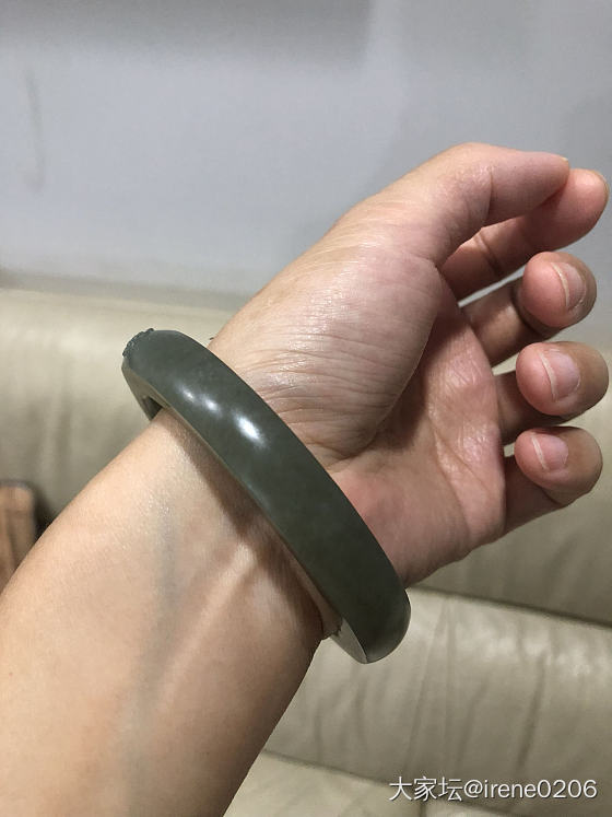 我的古朴籽镯_手镯和田玉