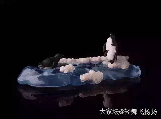 高冰蓝水料和企鹅真是绝配！_翡翠