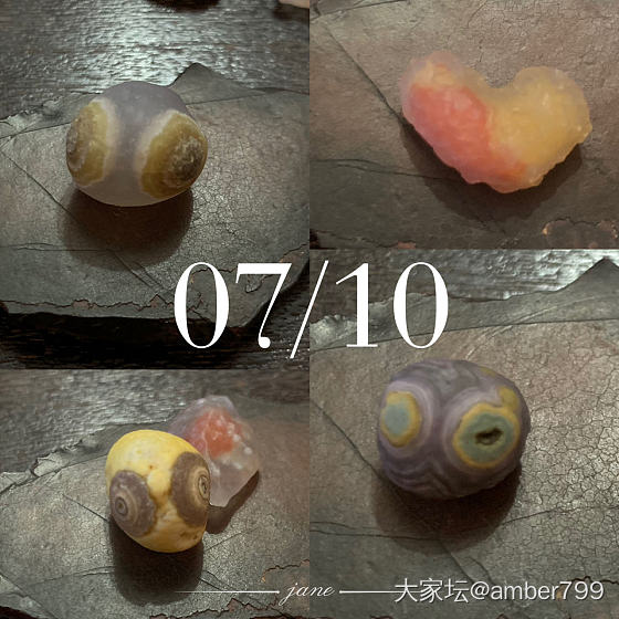 2019年国庆假期最后一天，在家整理我的石头，这些大地的精灵，带给我愉悦的心情。_玉髓玛瑙