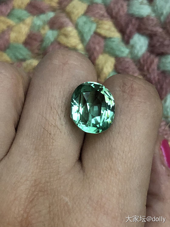 非洲产地绿碧玺11.11ct_刻面宝石碧玺彩色宝石