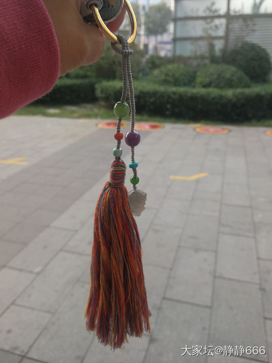 午休时间编的钥匙链_编绳