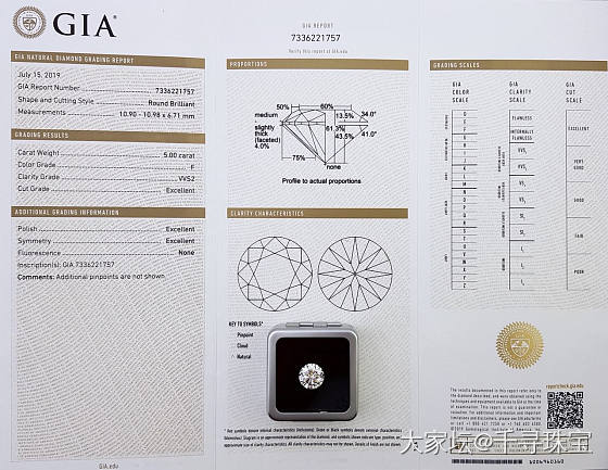 圆钻 5.00 FVVS2 3EX GIA N
完美参数、投资收藏级品质_钻石千寻珠宝